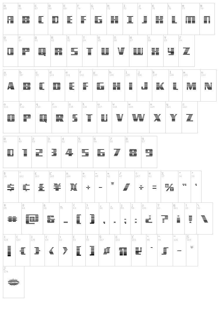 Typhoon font map