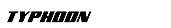Typhoon font preview