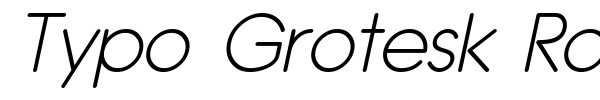 Typo Grotesk Rounded font