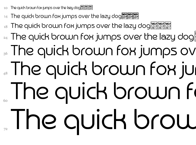 Typografix font waterfall