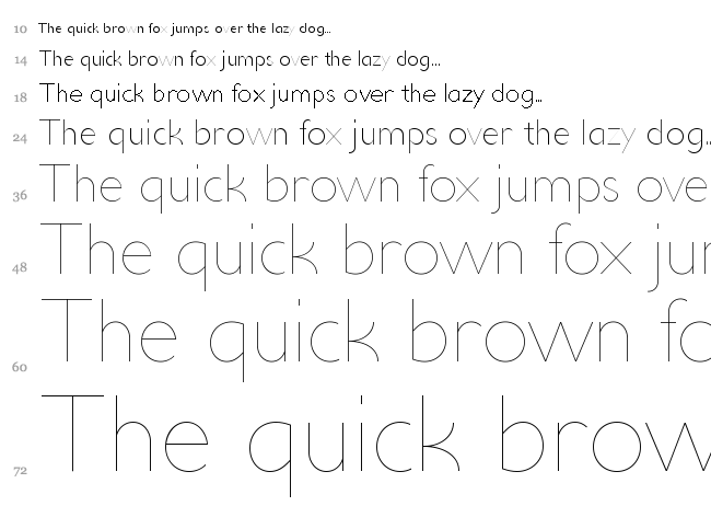 Ultima font waterfall