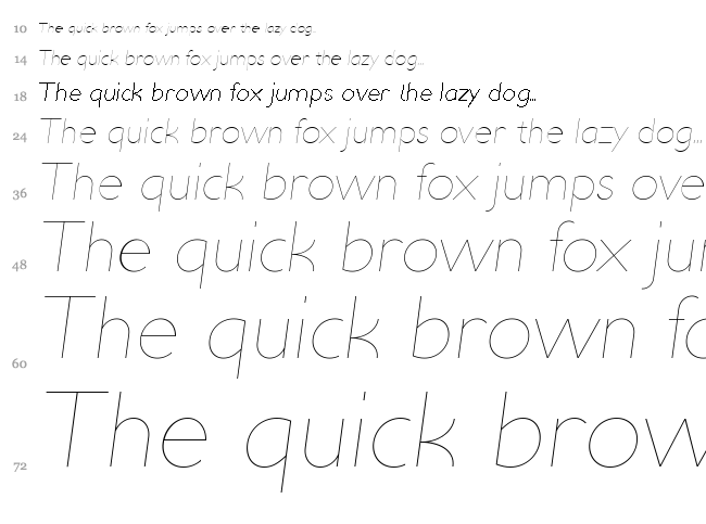Ultima font waterfall