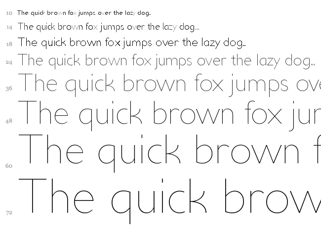 Ultima font waterfall