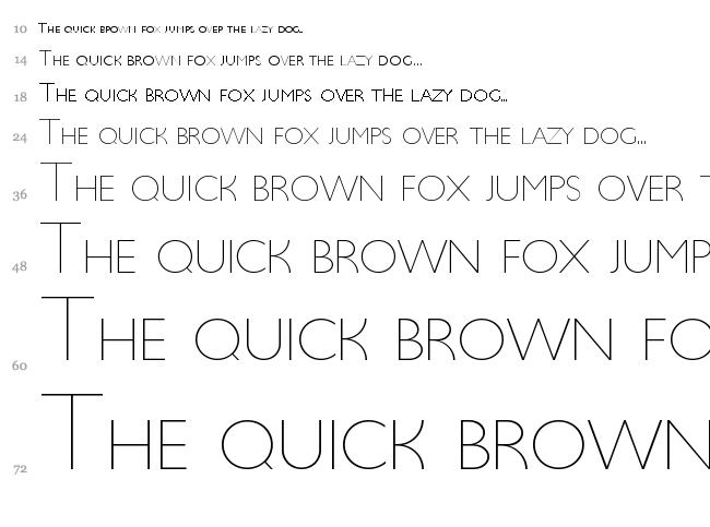 Ultima font waterfall
