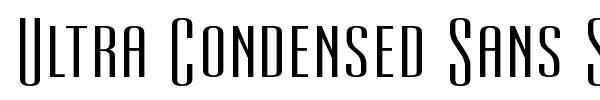 Ultra Condensed Sans Serif font