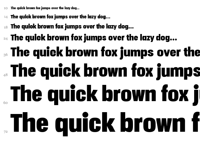 Vacer Sans font waterfall