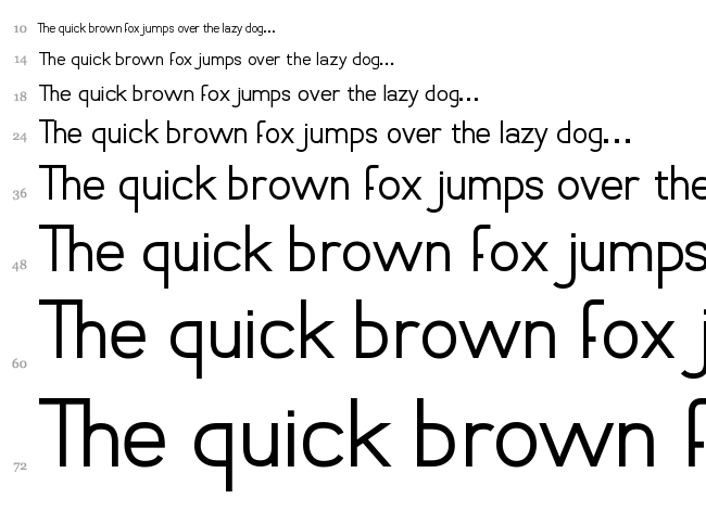 Vanlose Simple Type font waterfall