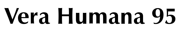 Vera Humana 95 font preview