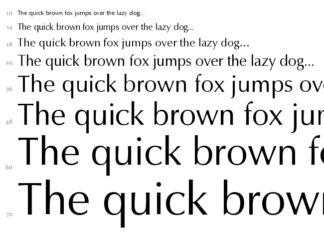 Vera Humana 95 font waterfall