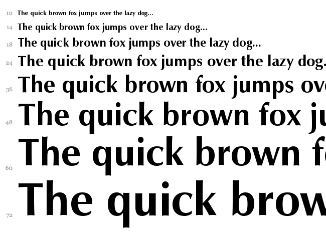 Vera Humana 95 font waterfall