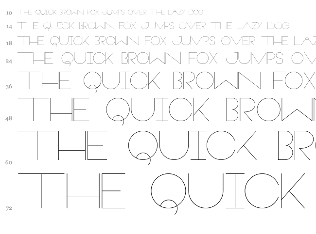 Veron font waterfall