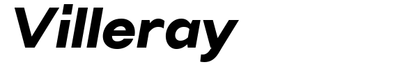 Villeray font preview