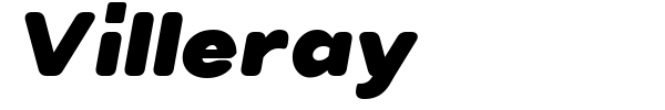 Villeray font preview