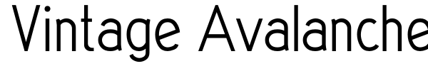 Vintage Avalanche font