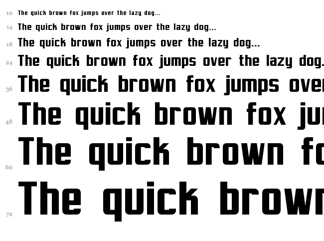 Virtucorp font waterfall