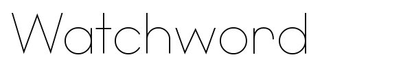 Watchword font