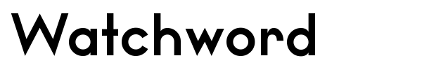 Watchword font preview