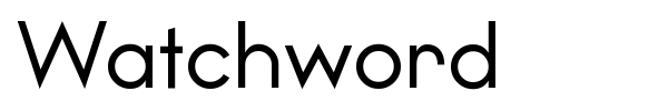 Watchword font preview