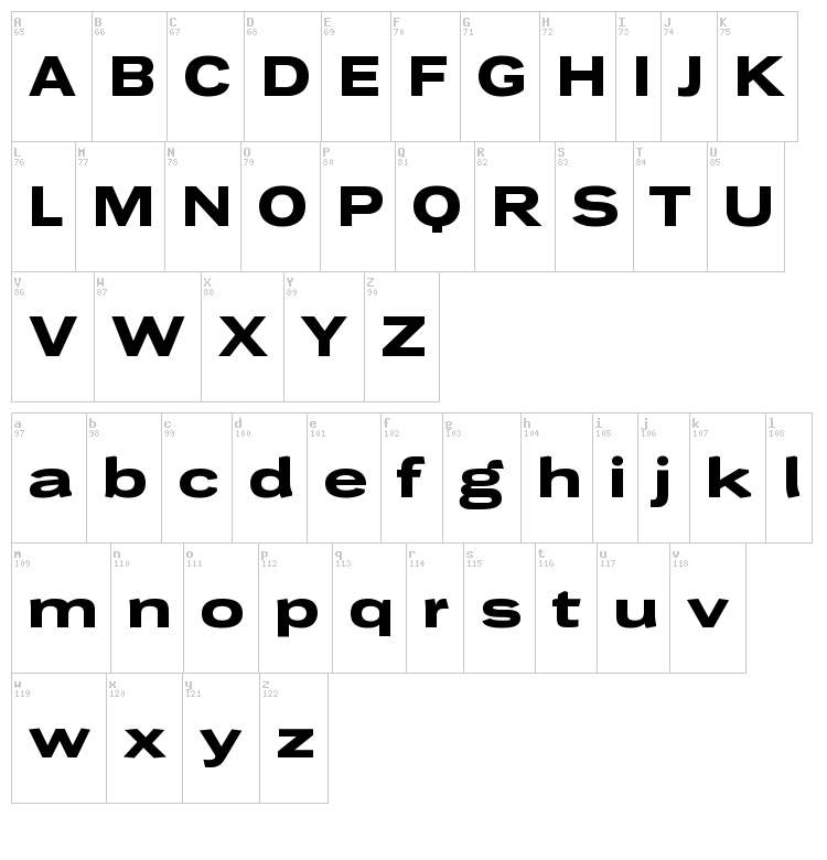 Wendelin font map