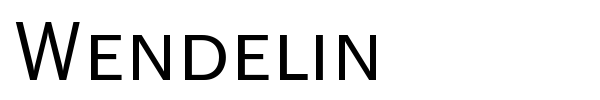 Wendelin font preview