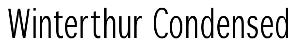 Winterthur Condensed font preview