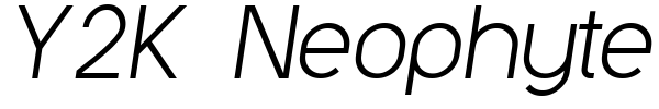 Y2K Neophyte font