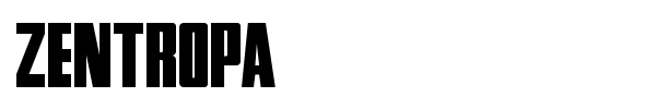 Zentropa font