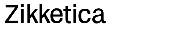 Zikketica font