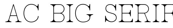 AC Big Serif font preview