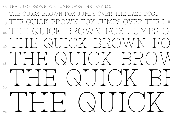 AC Big Serif font waterfall