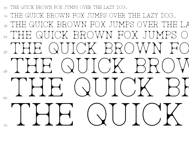 AC Big Serif font waterfall