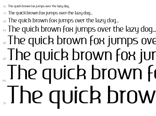 Ageone Serif font waterfall