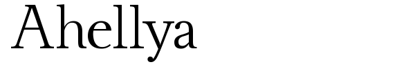 Ahellya font