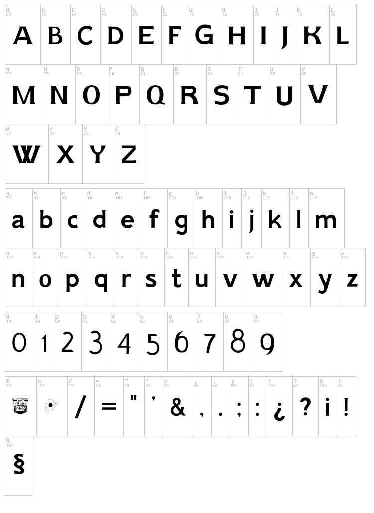AIK ErikHolm font map