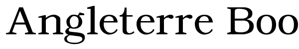 Angleterre Book font