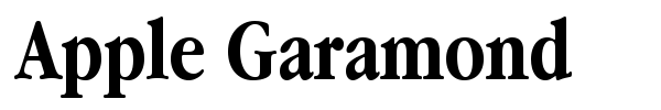 Apple Garamond font preview