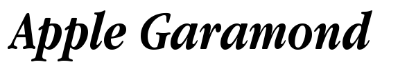 Apple Garamond font preview