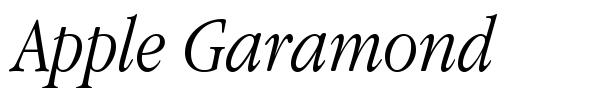 Apple Garamond font preview