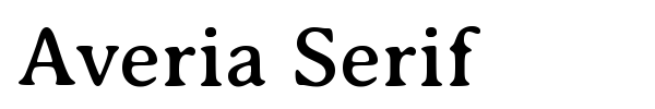 Averia Serif font