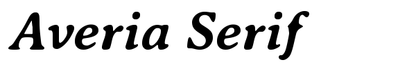 Averia Serif font preview