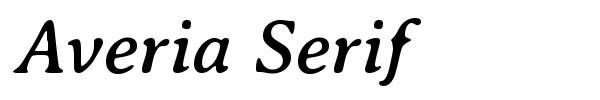 Averia Serif font preview