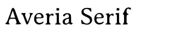 Averia Serif font preview