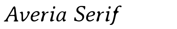 Averia Serif font preview