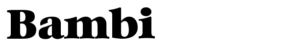 Bambi font preview