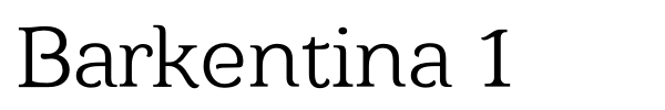 Barkentina 1 font