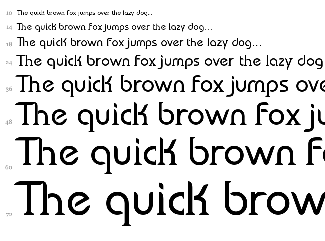 Bauserif font waterfall