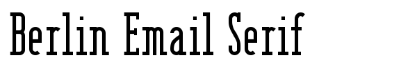 Berlin Email Serif font