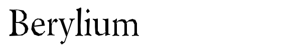 Berylium font