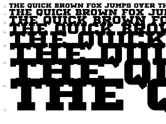 Big Ten Block font waterfall