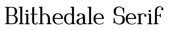 Blithedale Serif font